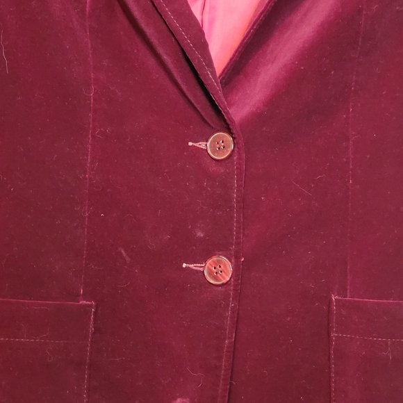 Burgundy 2 Piece Skirt Suit Combed Cotton Womens 13 Thats Me Junior Sportswear - Picture 3 of 14